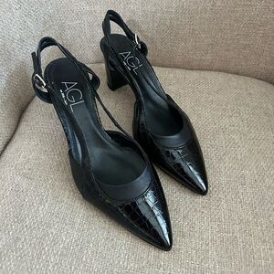 AGL black heels size 8